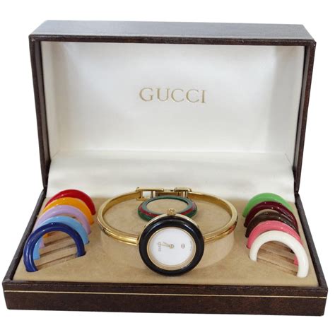 vintage gucci bangle watch|vintage gucci watch 1980s.